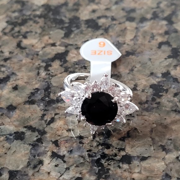 Bomb Party RBP2657 "Rising Sun of Creation" Black Onyx Cubic Zirconia Sz 6 - Picture 2 of 5